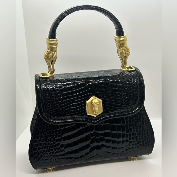 Barry Kieselstein Cord Vintage Black Alligator Small Trophy Bag - Picture 2 of 14
